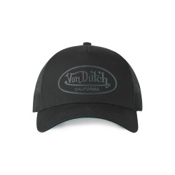 Casquette baseball filet visière bicolore et écusson Rubber Logo