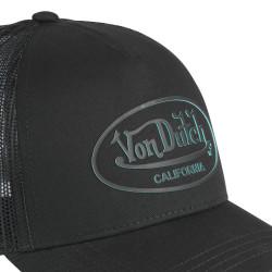 Casquette baseball filet visière bicolore et écusson Rubber Logo