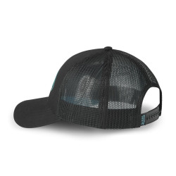 Casquette baseball filet visière bicolore et écusson Rubber Logo