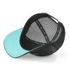 Casquette baseball filet visière bicolore et écusson Rubber Logo