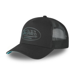 Casquette baseball filet visière bicolore et écusson Rubber Logo