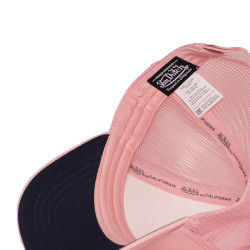 Casquette baseball filet visière bicolore et écusson Rubber Logo