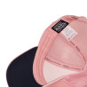 Casquette baseball filet visière bicolore et écusson Rubber Logo