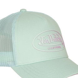 Casquette baseball filet visière bicolore et écusson Rubber Logo