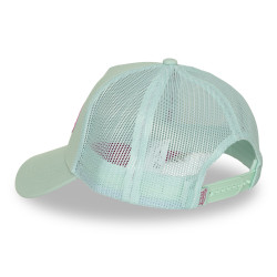 Casquette baseball filet visière bicolore et écusson Rubber Logo