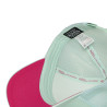 Casquette baseball filet visière bicolore et écusson Rubber Logo