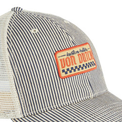 Casquette baseball avec filet souple effet usé et écusson Mac Kustom