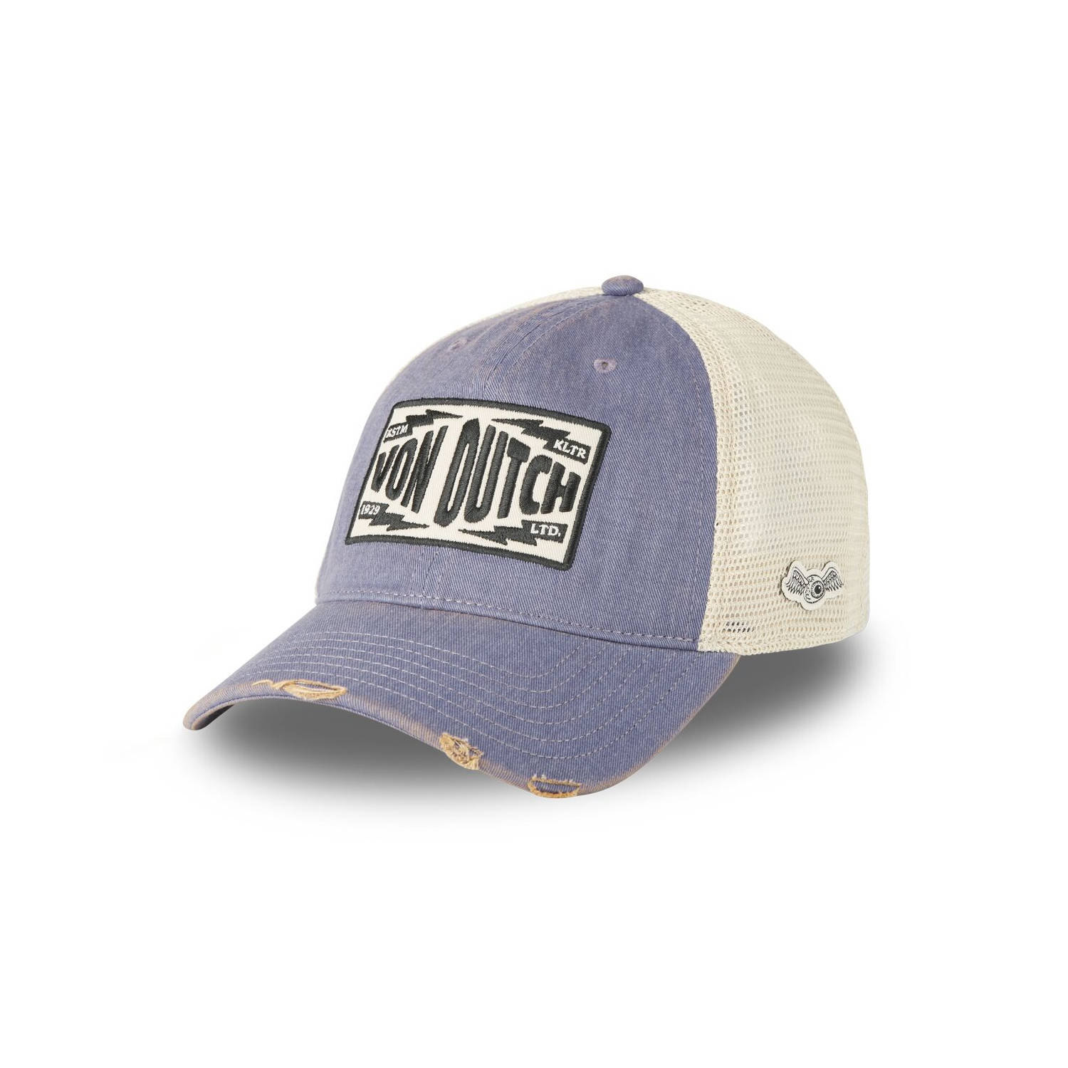 Casquette baseball avec filet souple effet usé et écusson Mac Kultur