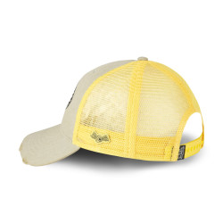 Casquette baseball avec filet effet usé et écusson Mac California