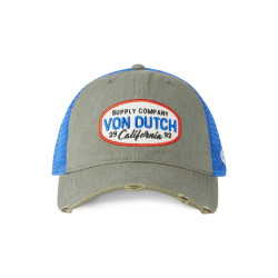Casquette baseball avec filet effet usé et écusson Mac Supply