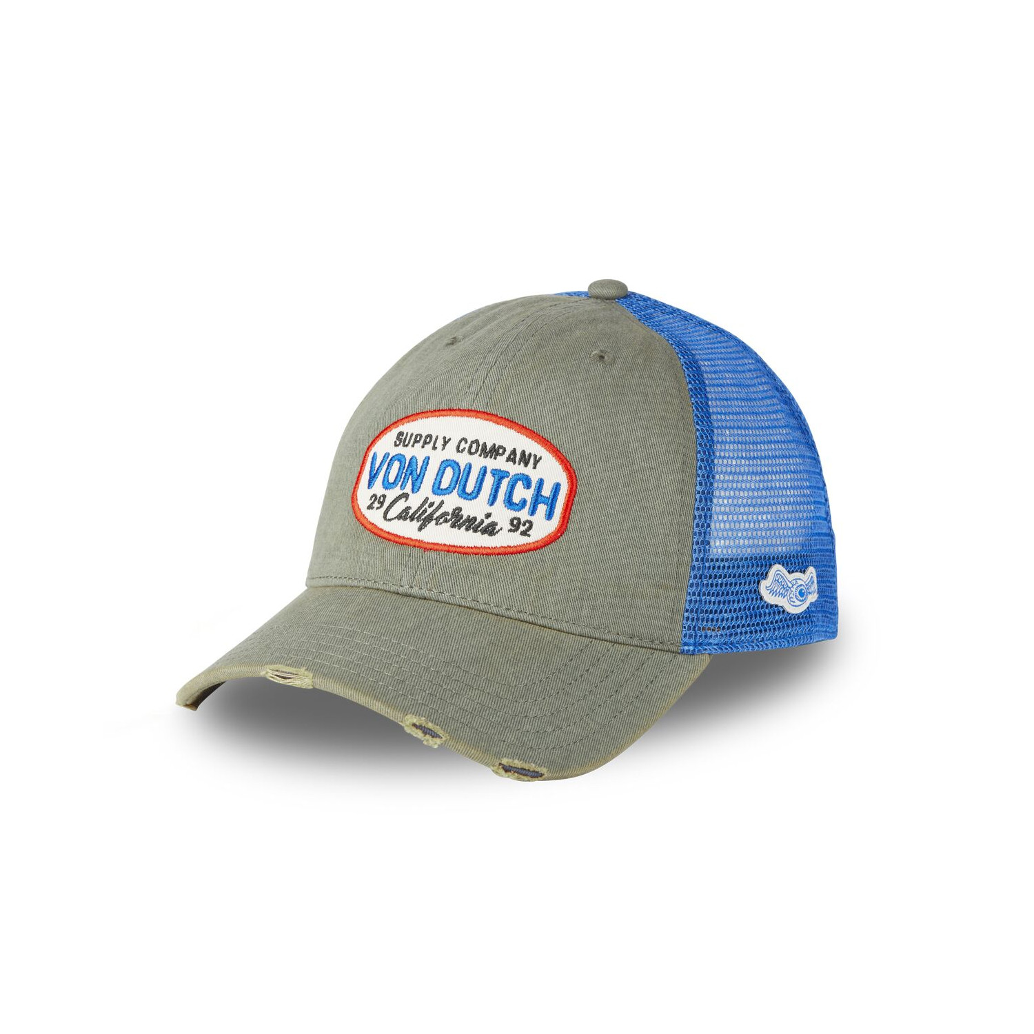 Casquette baseball avec filet effet usé et écusson Mac Supply