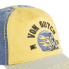 Casquette baseball en coton avec broderie effet usé Retro Helmet