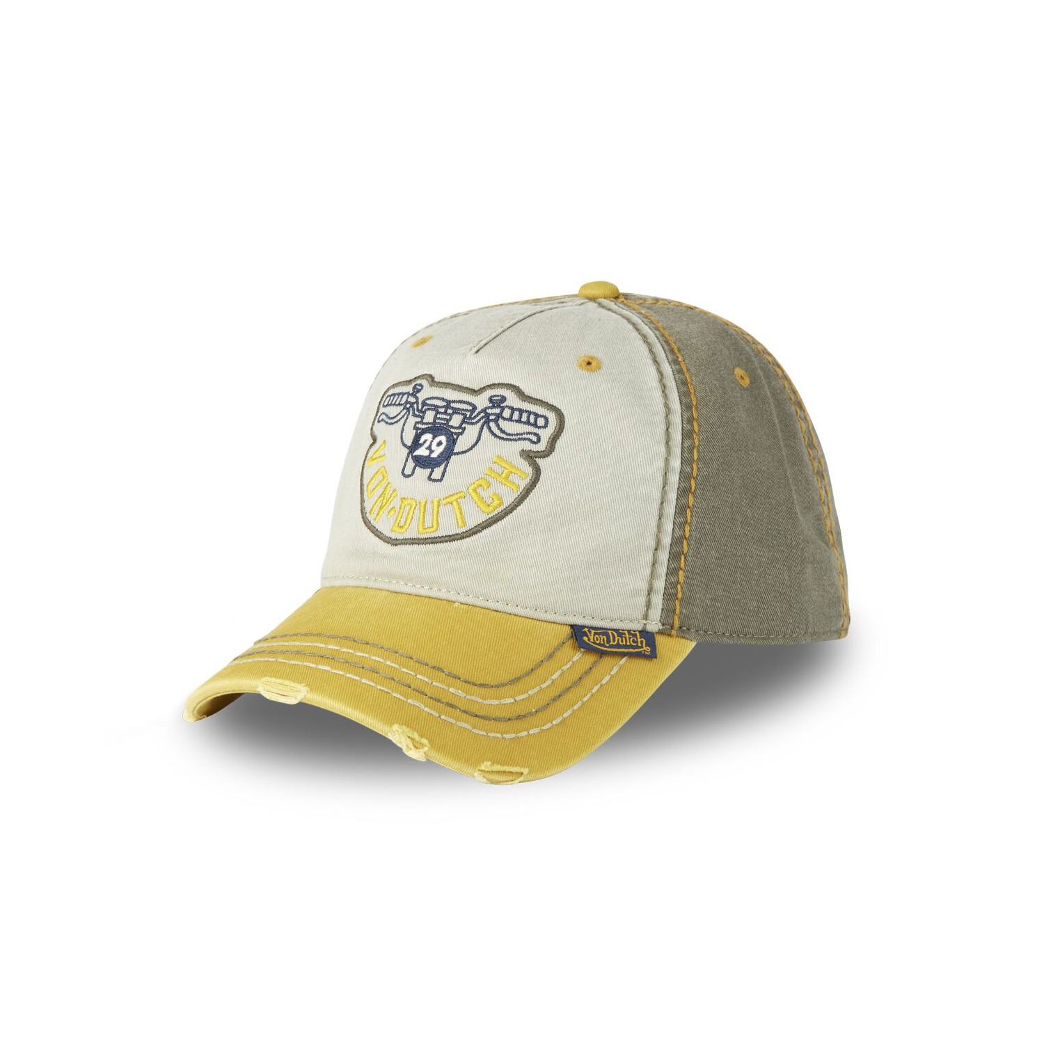 Casquette baseball en coton avec broderie effet usé Retro Handle