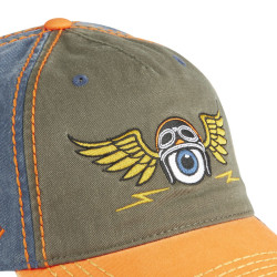 Casquette baseball en coton avec broderie effet usé Retro Eye