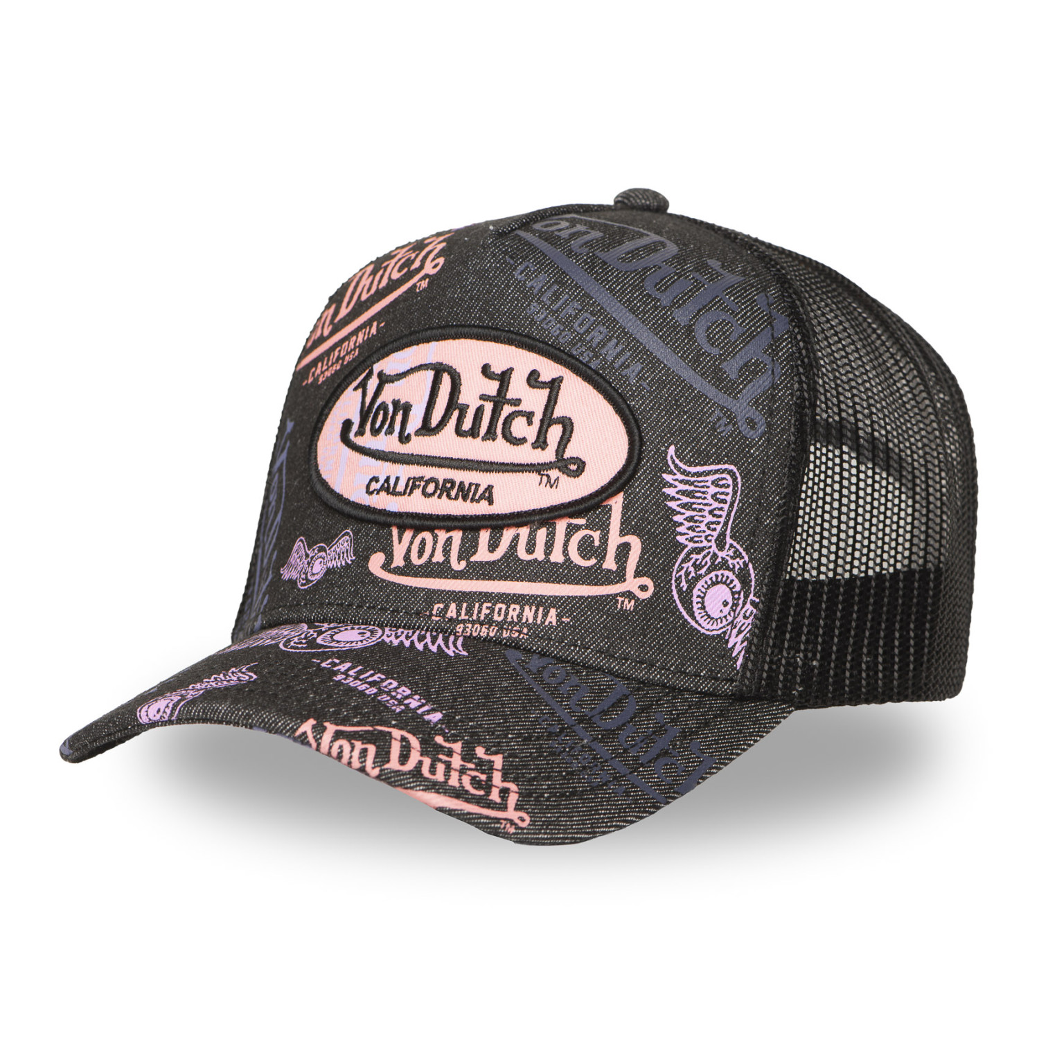 Casquette trucker avec filet print all over Cafe  Lavender
