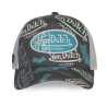 Casquette trucker avec filet print all over Cafe Grey