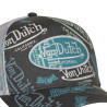 Casquette trucker avec filet print all over Cafe Grey