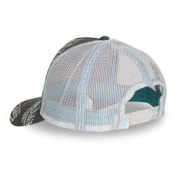 Casquette trucker avec filet print all over Cafe Grey