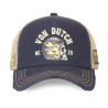 Casquette trucker avec filet effet usé avec print Crew Helmet