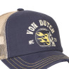 Casquette trucker avec filet effet usé avec print Crew Helmet