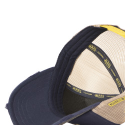 Casquette trucker avec filet effet usé avec print Crew Helmet