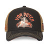 Casquette trucker avec filet effet usé avec print Crew Devil Engine