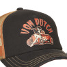 Casquette trucker avec filet effet usé avec print Crew Devil Engine