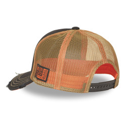 Casquette trucker avec filet effet usé avec print Crew Devil Engine