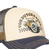Casquette trucker avec filet effet usé avec print Crew Hard Race