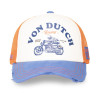 Casquette trucker avec filet effet usé avec print Crew Racing