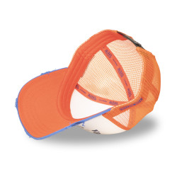 Casquette trucker avec filet effet usé avec print Crew Racing