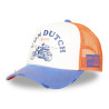 Casquette trucker avec filet effet usé avec print Crew Racing