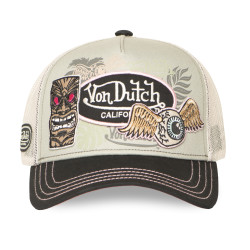 Casquette trucker avec filet et devant imprimé avec écussons Patches