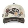 Casquette trucker avec filet et devant imprimé avec écussons Patches