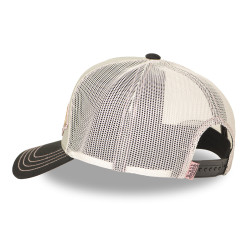 Casquette trucker avec filet et devant imprimé avec écussons Patches