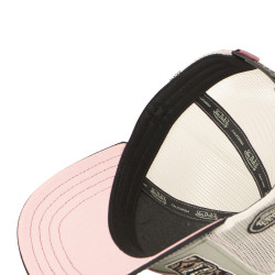 Casquette trucker avec filet et devant imprimé avec écussons Patches