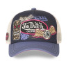 Casquette trucker avec filet et devant imprimé avec écussons Patches
