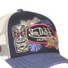 Casquette trucker avec filet et devant imprimé avec écussons Patches