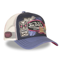 Casquette trucker avec filet et devant imprimé avec écussons Patches