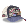 Casquette trucker avec filet et devant imprimé avec écussons Patches