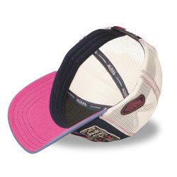 Casquette trucker avec filet et devant imprimé avec écussons Patches