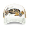 Casquette trucker avec filet et devant imprimé avec écussons Patches