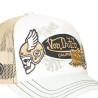 Casquette trucker avec filet et devant imprimé avec écussons Patches