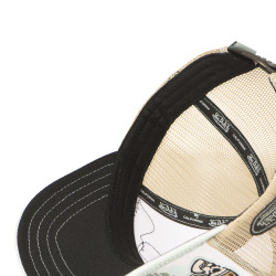 Casquette trucker avec filet et devant imprimé avec écussons Patches