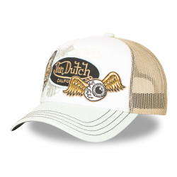 Casquette trucker avec filet et devant imprimé avec écussons Patches