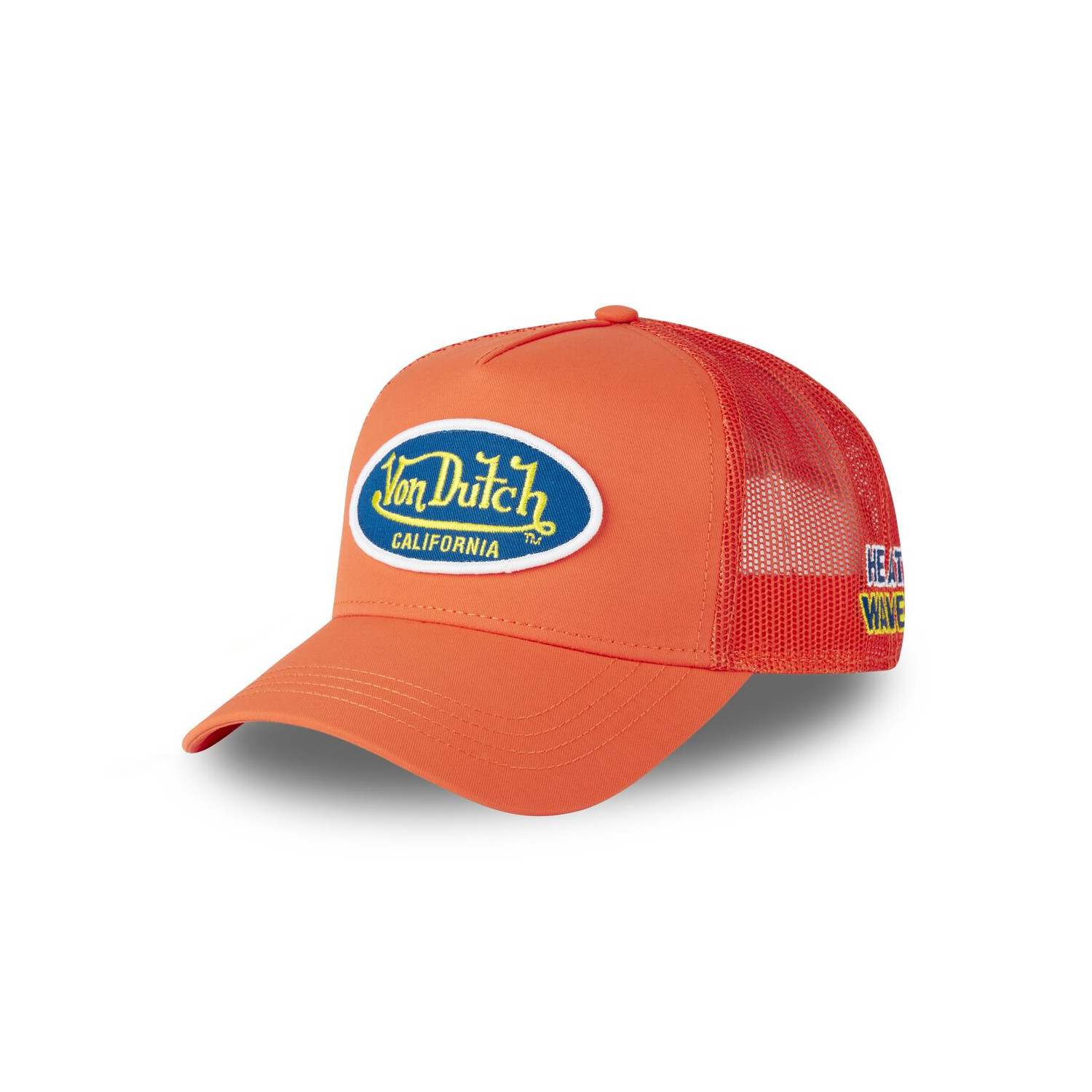 Casquette trucker avec filet effet satiné et patch Poly