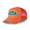 Casquette trucker avec filet effet satiné et patch Poly