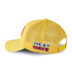 Casquette trucker avec filet effet satiné et patch Poly