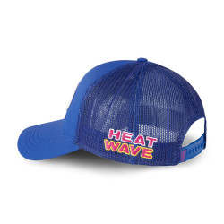Casquette trucker avec filet effet satiné et patch Poly