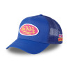 Casquette trucker avec filet effet satiné et patch Poly